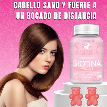 GOMAS DE BIOTINA y COLÁGENO